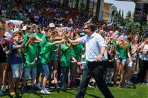 2. 6. 2015, Ljubljana – Predsednik Republike Slovenije Borut Pahor se je kot astni pokrovitelj, udeleil tradicionalnega kulturno glasbenega dogodka Zborovski bum 2015. (Neboja Teji)
